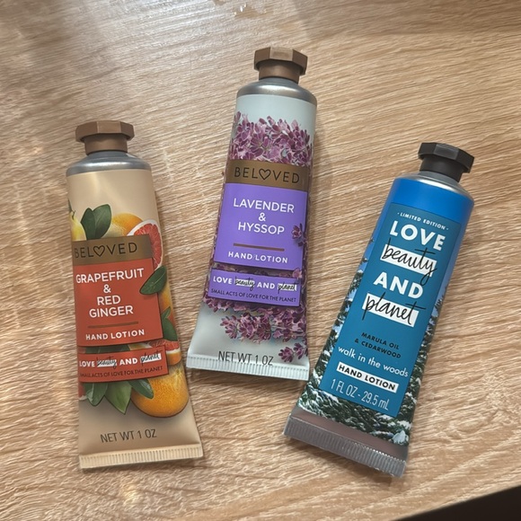 New. BeLoved Hand Lotion Trio Grapefruit, Lavender, and Bluebell. 1 oz ea sealed - Picture 1 of 10